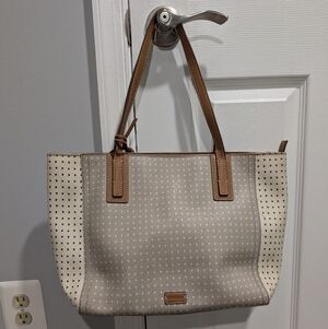 Fossil Emma Tote Bag - Cream, Gray, Brown and Black